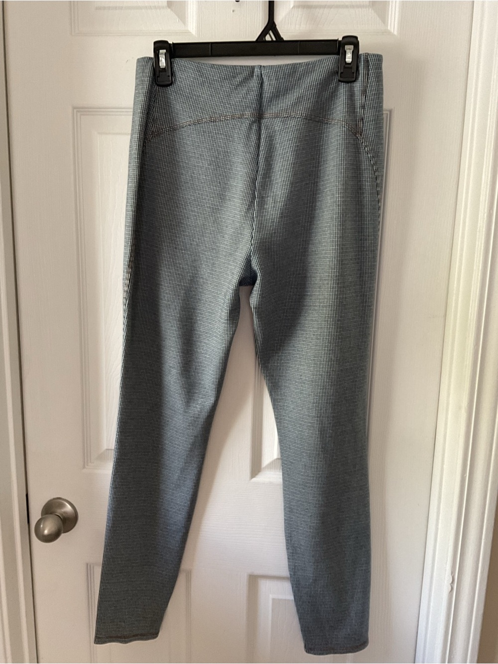Lyssé New York Houndstooth Stretch Ankle Pants Blue Gray Size L NWT - Picture 3 of 12